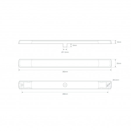 Compact Front Indicator Lamp - 12V